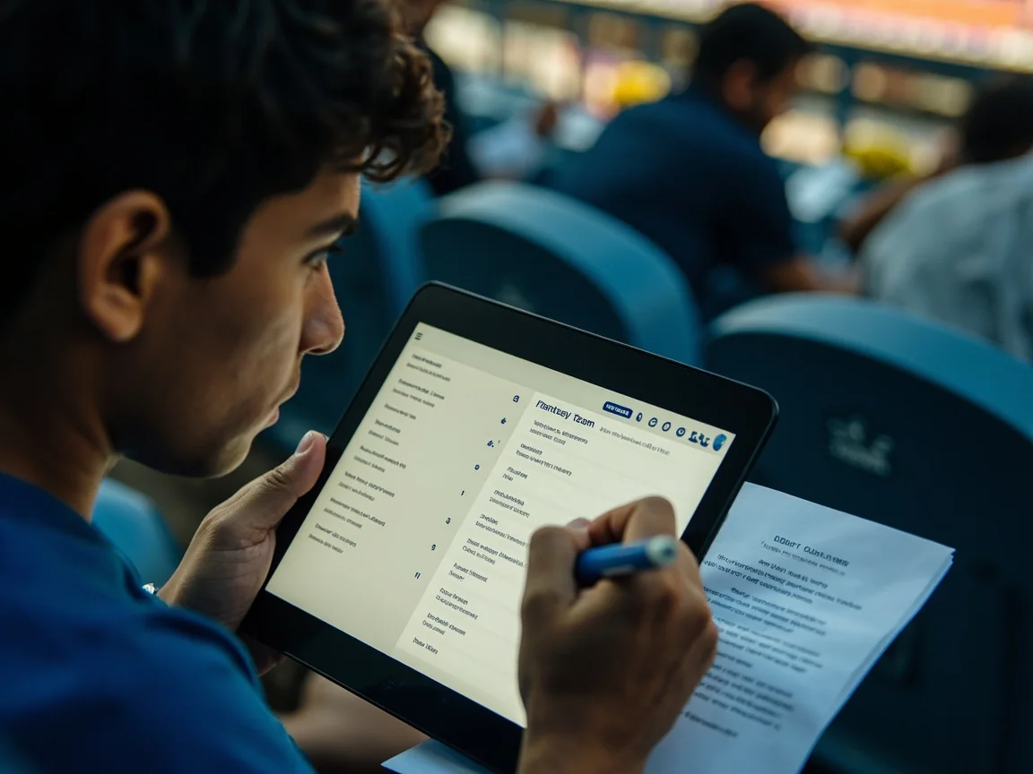 News desk — workspace with three lead stories